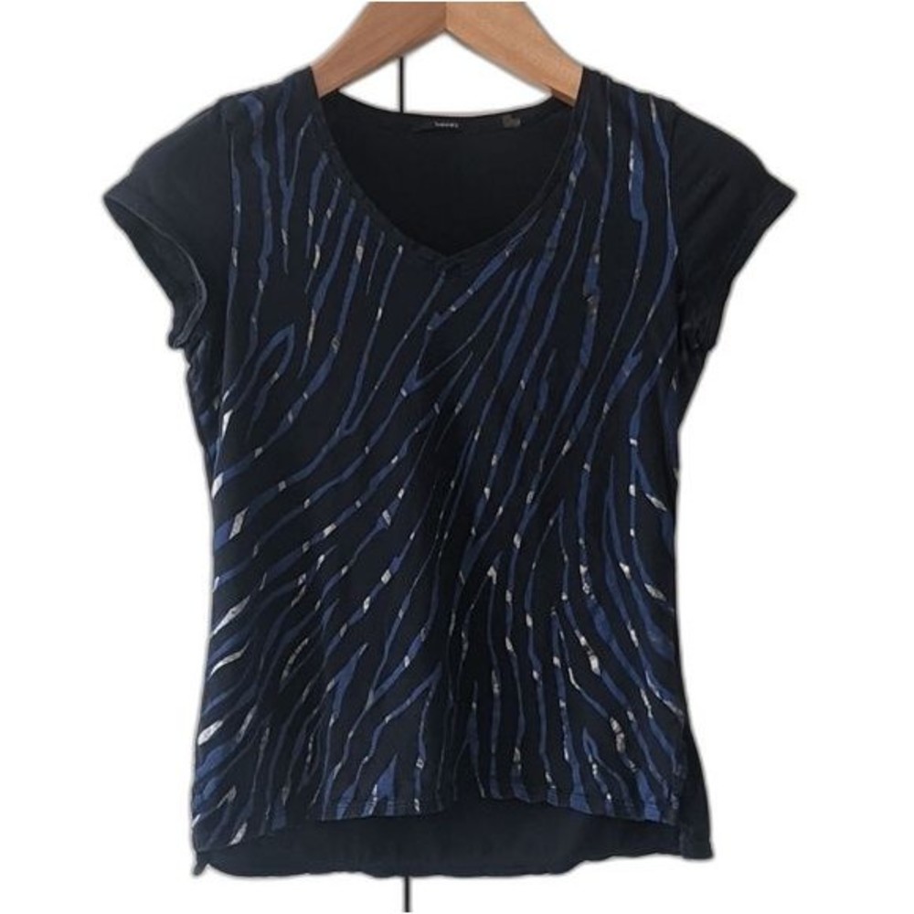 💥2/$15!! Tahari | V-Neck Cap Sleeve Tee | Size S